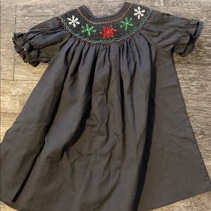 Snowflake smocked dress